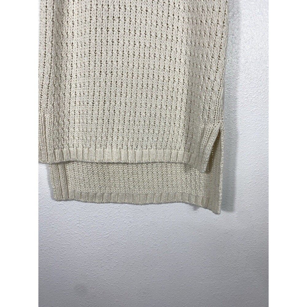 Anthropologie Moth Sweater Tank Women S Cream High Neck Racerback High-Low ** - Picture 8 of 15